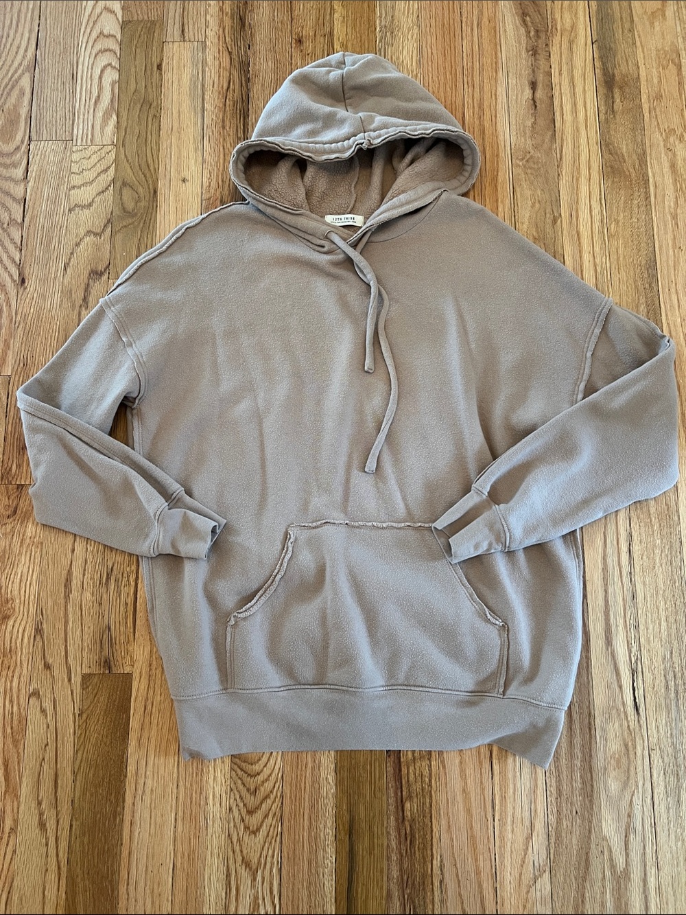 12th Tribe Taupe Hooded Pullover